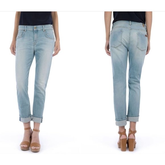 7 For All Mankind Relaxed Skinny Nashville Light Jeans Womens Size 25 $218 - Picture 2 of 11